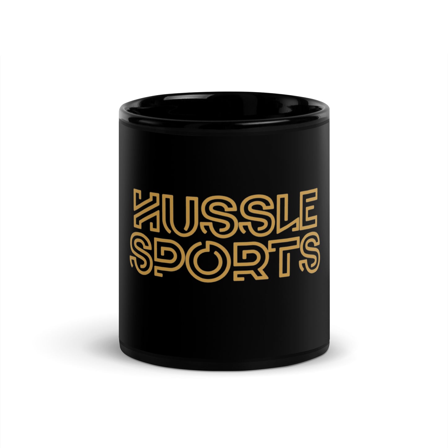 Hussle Sports Black Glossy Mug