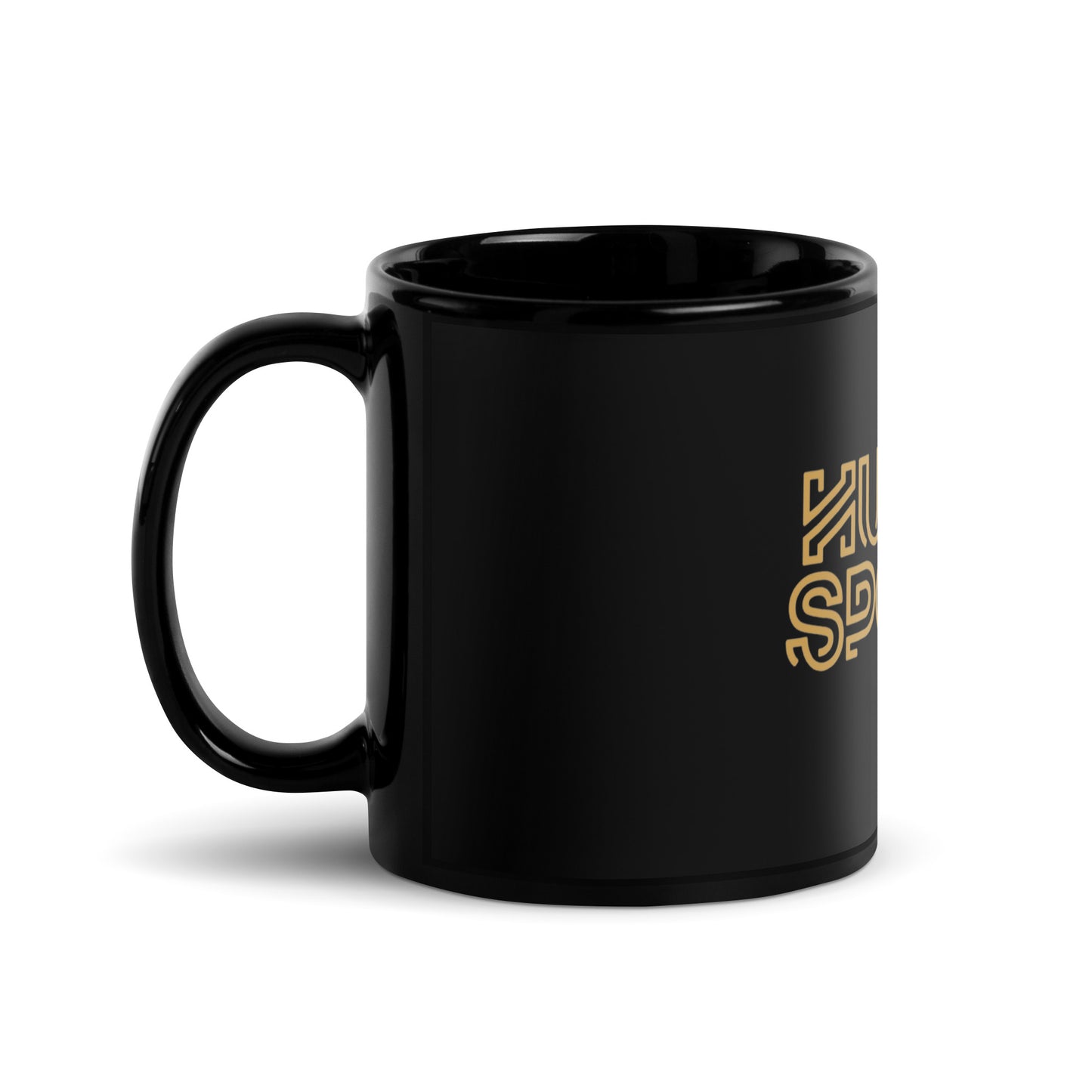 Hussle Sports Black Glossy Mug