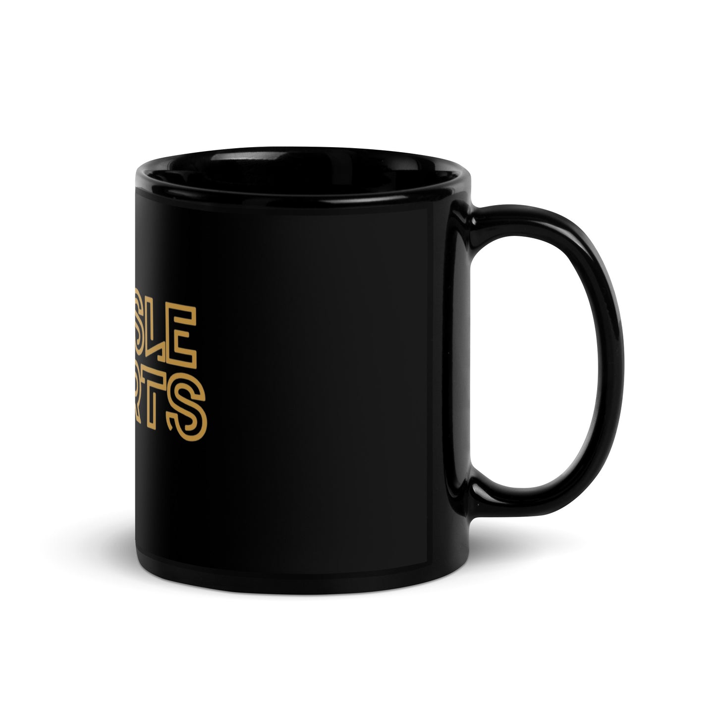 Hussle Sports Black Glossy Mug