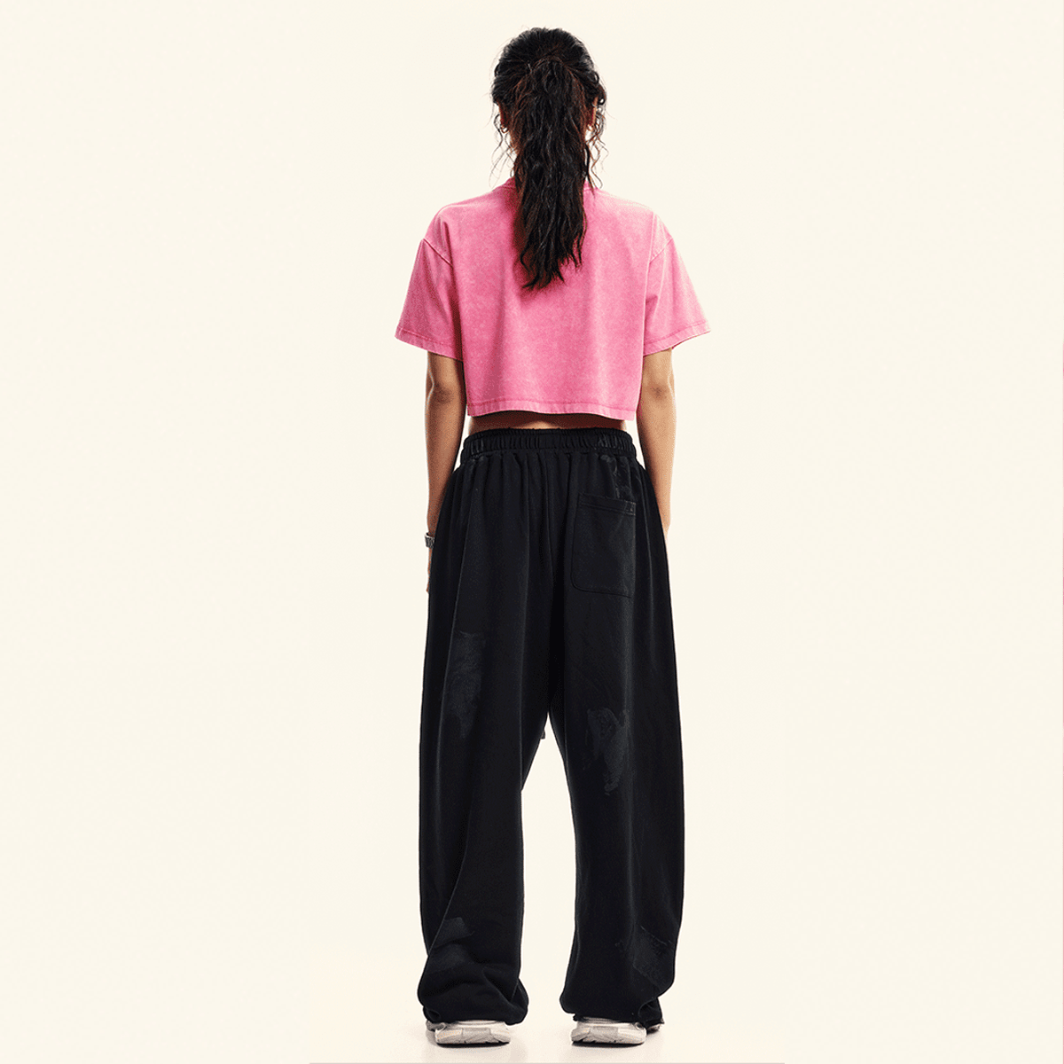 Hussle Varsity Essentials Loose-Fit Cropped Crewneck T-Shirt