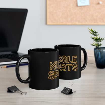 Hussle Logo Black Mug (11oz, 15oz)