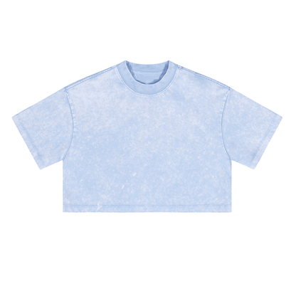 Hussle Varsity Essentials Loose-Fit Cropped Crewneck T-Shirt