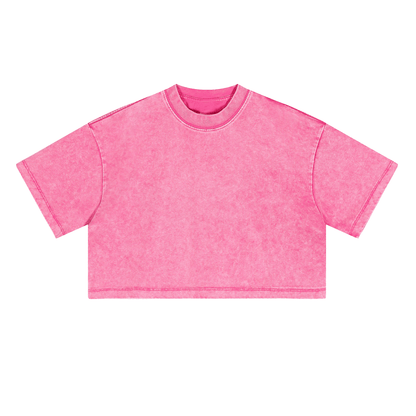 Hussle Varsity Essentials Loose-Fit Cropped Crewneck T-Shirt
