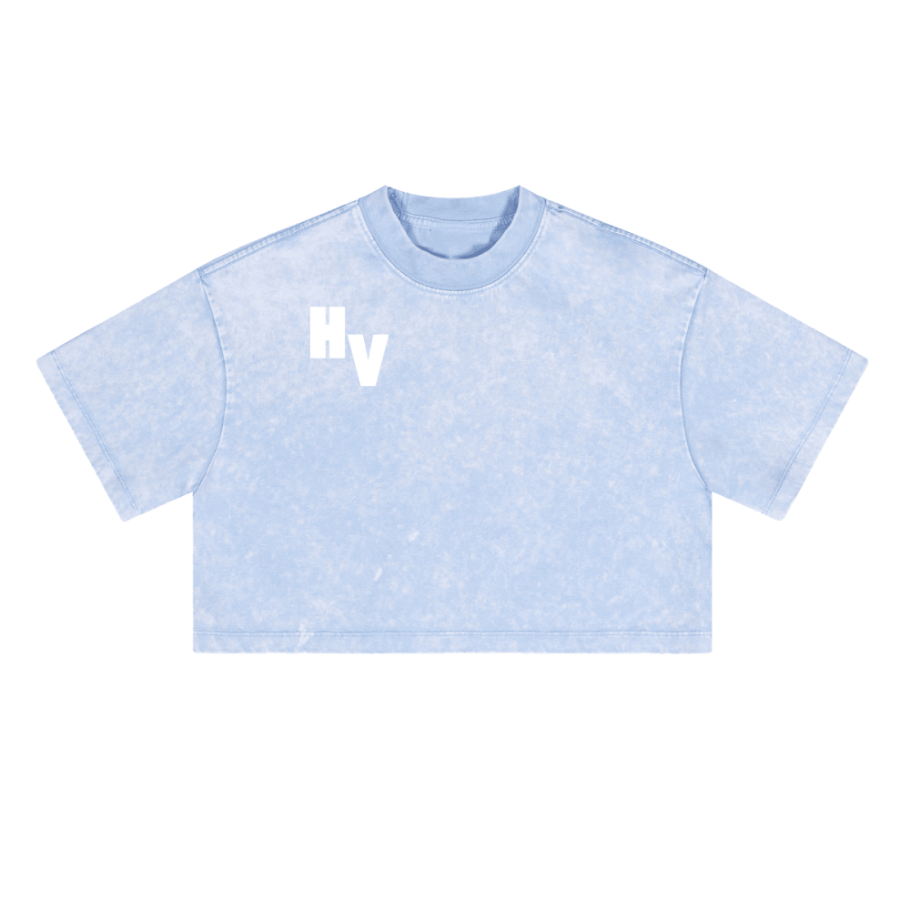 Hussle Varsity Essentials Loose-Fit Cropped Crewneck T-Shirt