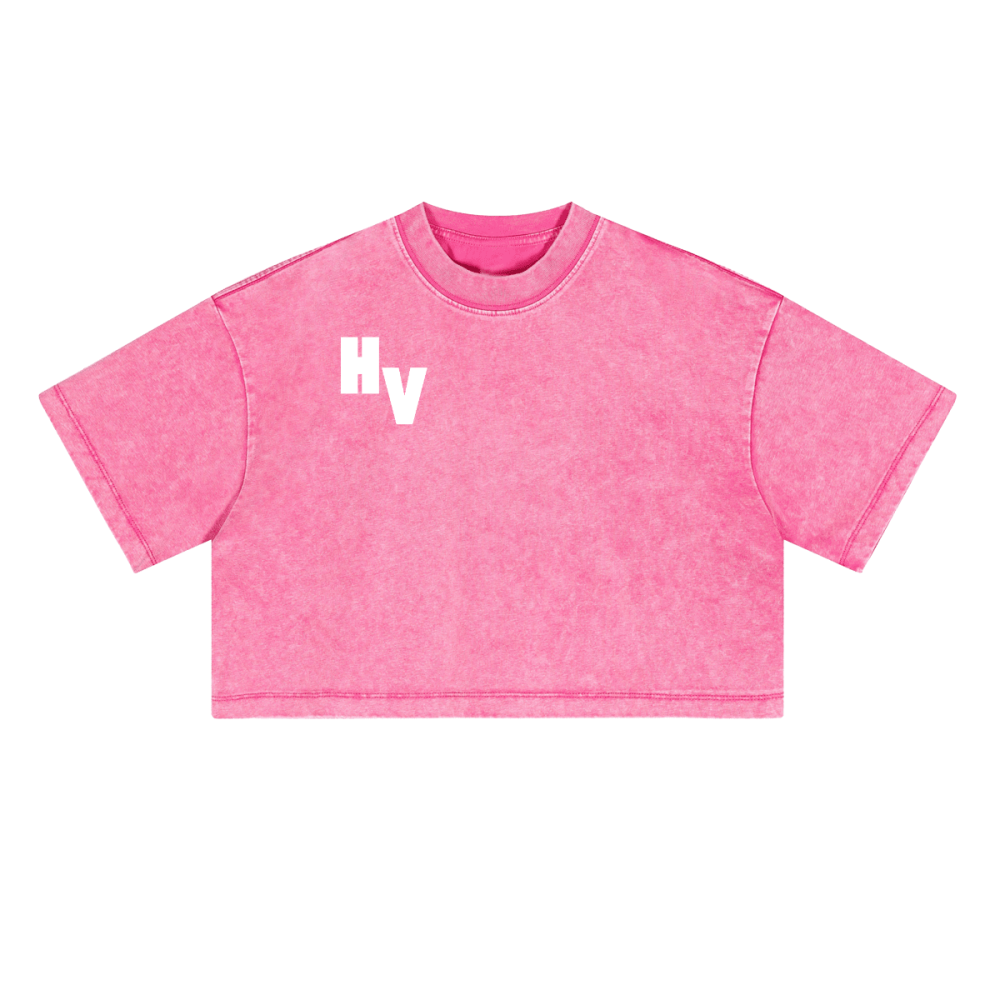 Hussle Varsity Essentials Loose-Fit Cropped Crewneck T-Shirt