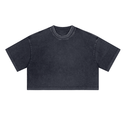 Hussle Varsity Essentials Loose-Fit Cropped Crewneck T-Shirt