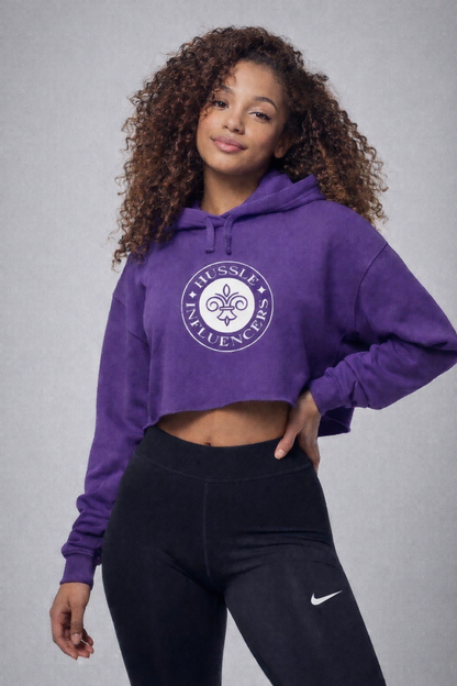 Hussle Influencers Ladies Cropped Hoodie